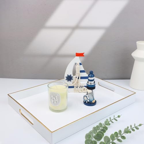 White Plastic Serving Tray for Ottoman