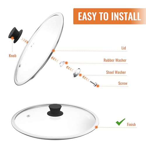 12 Inch Pan Lid For Pots Pans and Skillets