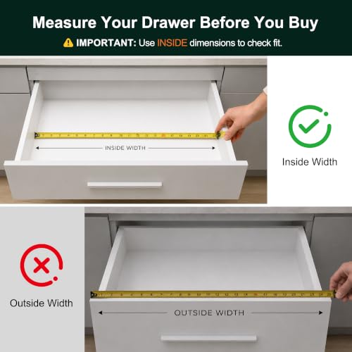 Expandable Bamboo Kitchen Drawer Organizer for Cutlery and Utensils