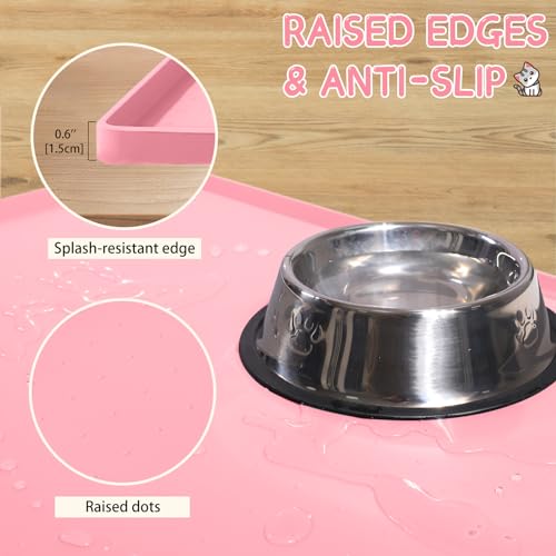 Silicone Cat & Dog Food Mat for Floors Waterproof