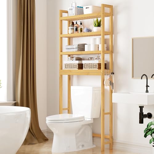 Bamboo Over The Toilet Storage Cabinet (4 Count)