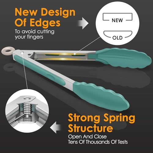 Silicone Serving Tongs for Cooking 9 (3 Count)