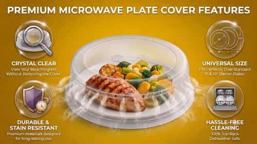 Microwave Splatter Cover Keeps Your Microwave Spotless During Food Heating