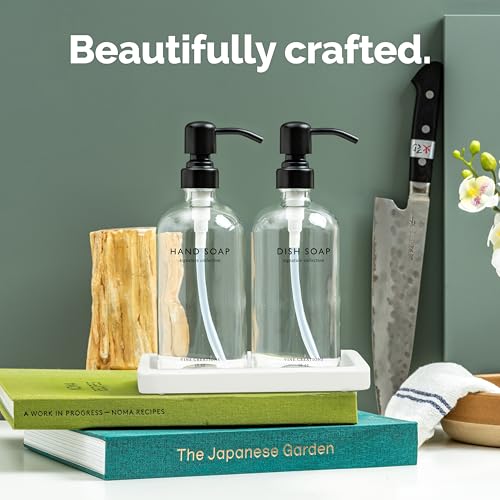 Glass Soap Dispenser Set (2 Count)