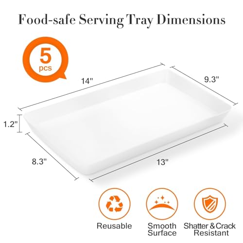 5 pcs Serving Tray for Entertaining (5 Count)