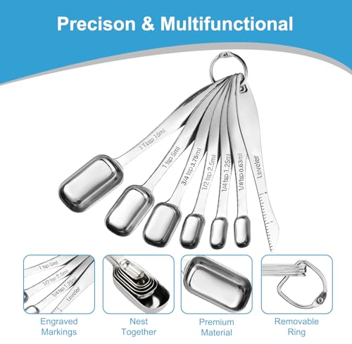 22 Pc Stackable Measuring Cups and Spoons Set with Lid (22 Count)