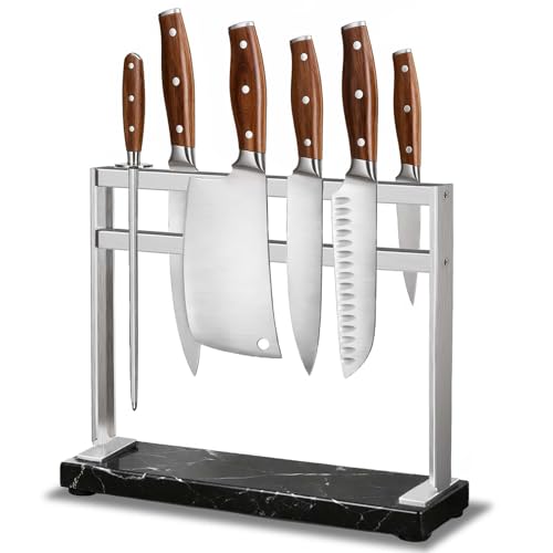 Marble Base Magnetic Knife Block without Knives