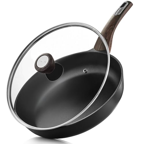 11inch Nonstick Frying Pan Paella Pan with Lid