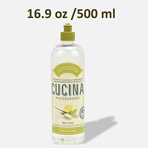 Fruits & Passion Cucina Dish Soap Detergent Refill Sea Salt and Amalfi Lemon (16.9 Fl Oz)