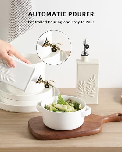 Sweejar Ceramic Olive Oil Dispenser Bottle for Kitchen