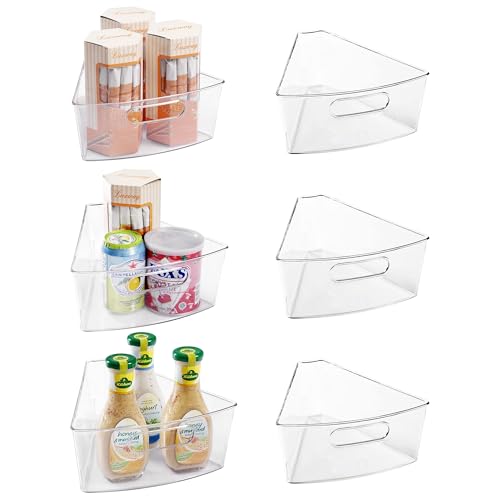 Lazy Susan Cabinet Organizer Bins for Kitchen 6 Pack (6 Count)