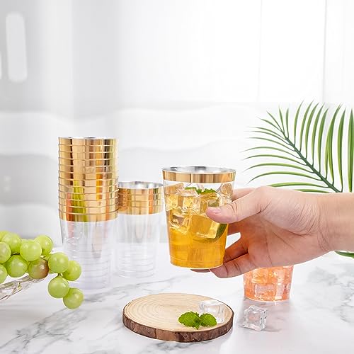 100 Pack Gold Plastic Cups (100 Count)