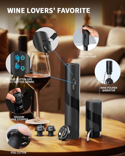 Electric Wine Bottle Opener Set Rechargeable 6