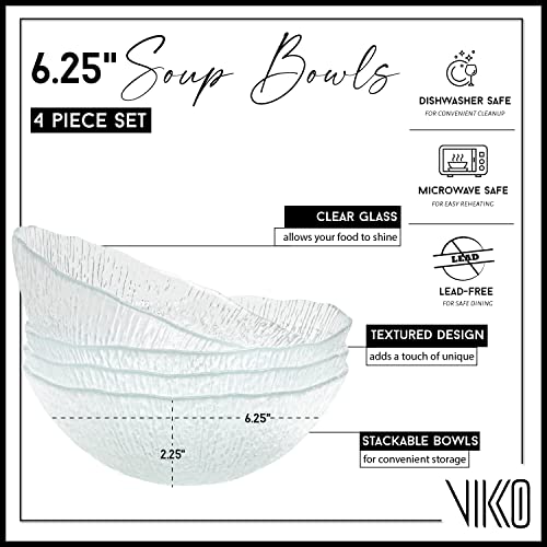 Soup Bowls 6.25 Inch Salad Bowls (4 Count)