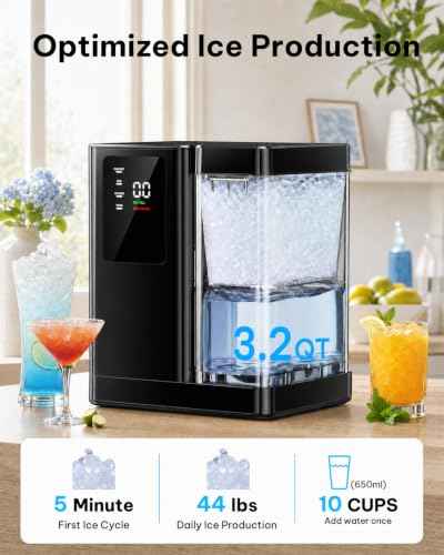 Nugget Ice Maker Countertop with 3L Detachable Tank