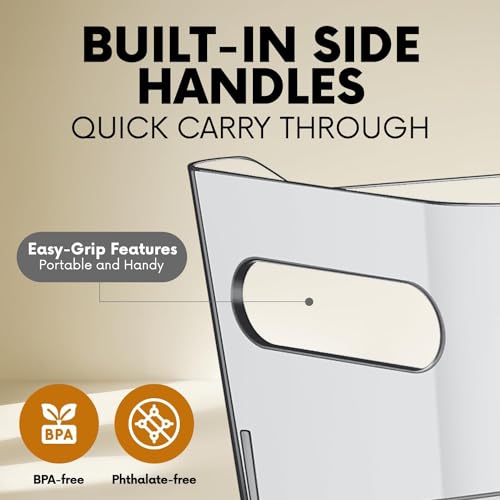 Clear Plastic Storage Bins for Kitchen Organization or Pantry Organizers and Storage (8 Count)