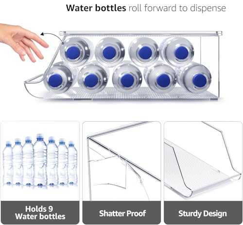 Water Bottle Organizer for Refrigerator & Pantry (2 Count)