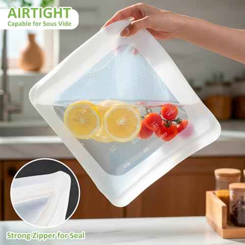 100% Silicone Gallon Storage Bags (4 Count)