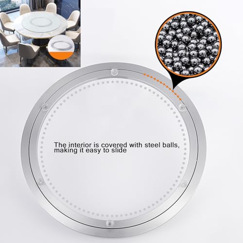 Lazy Susan 20 Inchs Aluminum Bearing Metal Rotating Turntable Bearings Swivel Plate Hardware for Dining