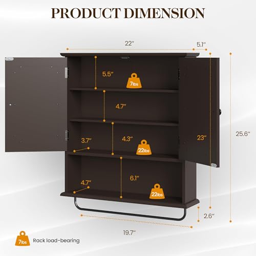 22x25 Bathroom Medicine Cabinet with Mirror