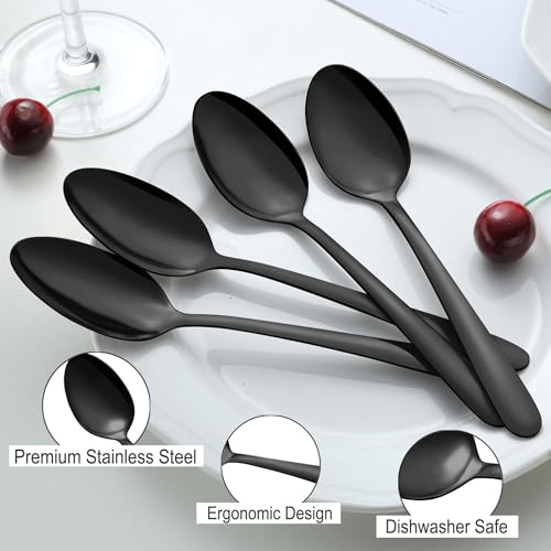 36 Pieces Black Teaspoons Set (36 Count)