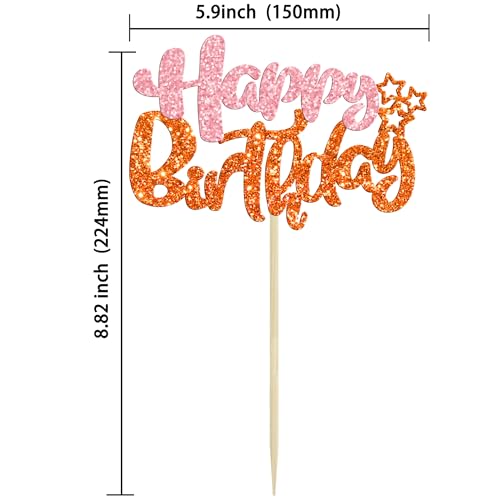 24Pcs Happy Birthday Cupcake Toppers (24 Count)