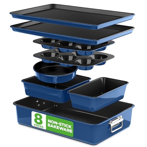 8 Piece Nonstick Stackable Bakeware Set