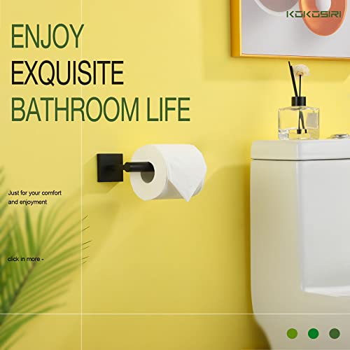 Toilet Paper Holder for Bathroom Toilet Roll Holder Hold Mega Rolls Matte Black Stainless Steel B2005BK