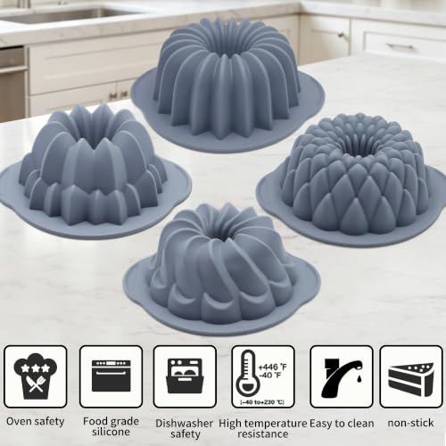 4 Pieces Silicone Cake Pan (4 Count)