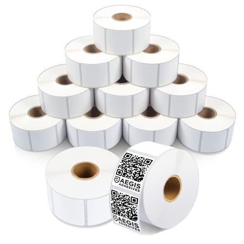 1.5" X 1.5" Square Direct Thermal Labels (12 Count)