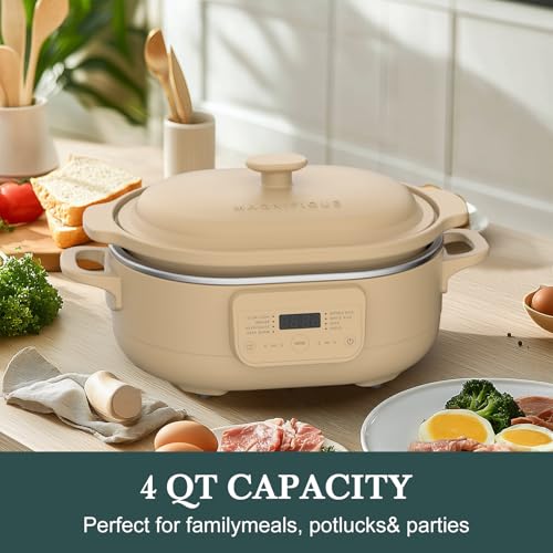 MAGNIFIQUE 4 Quart Programmable Casserole Slow Cooker