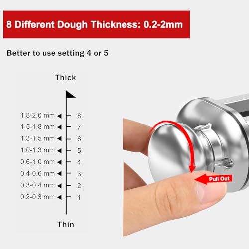 Pasta Roller for Kitchenaid Stand Mixer