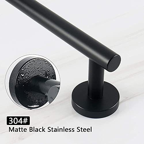 2 Pieces Matte Black Bathroom Towel Bar