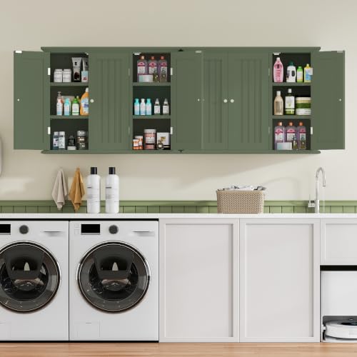 Laundry Cabinet with 3 Doors and Adjustable Shelves