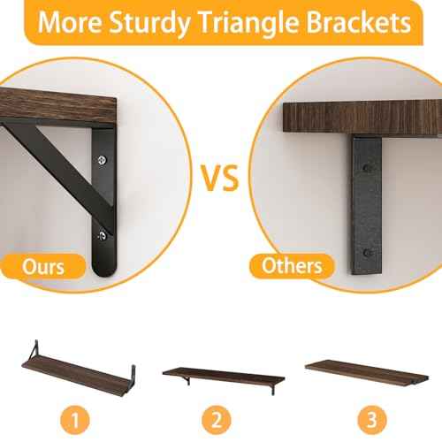 23.6in Floating Shelves for Wall Home Decor (6 Count)