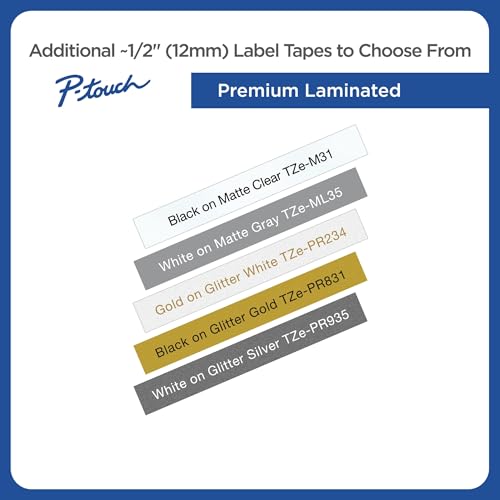 PTouch 1 2" Laminated TZe Tape Model TZE