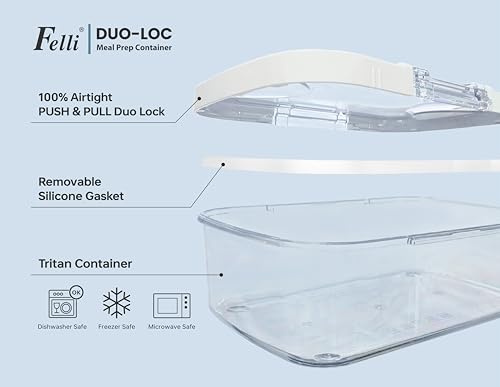 Duo Loc Tritan Containers for Reheating Microwave Safe Box (6 Count)