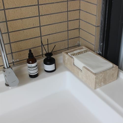 Natural Travertine Napkin Holder 9.8"x4.9"x2.8"