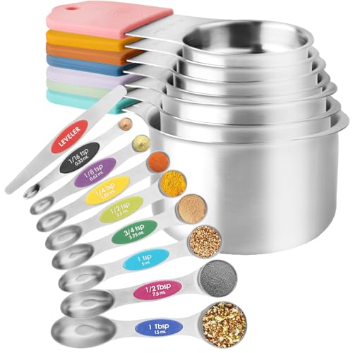 Magnetic Measuring Cups and Spoons Set of 16