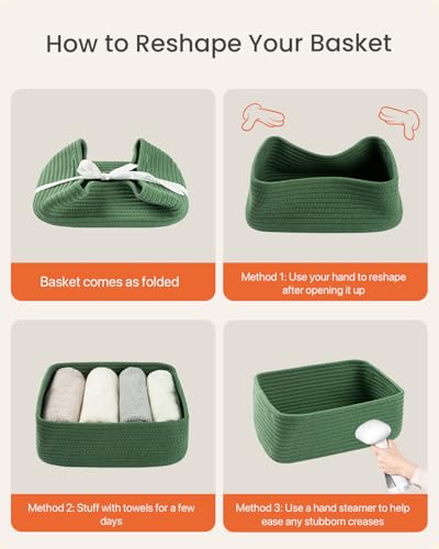 Small Woven Storage Basket for Organizing (3 Count)