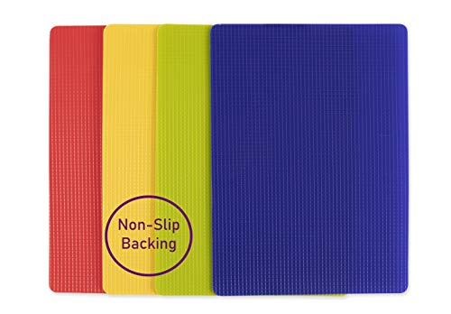 Heavy Duty Grippmat Flexible Cutting Board Set of Four 8 x 11 inches (4 Count)