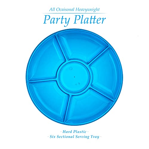 6 Sectional Round Plastic Serving Tray