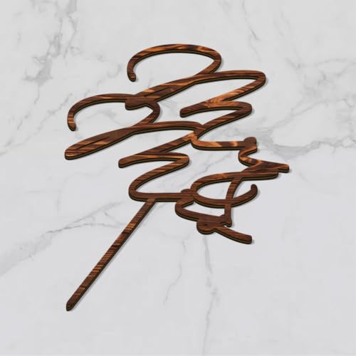 Mr & Mrs Wedding Cake Topper in Wood
