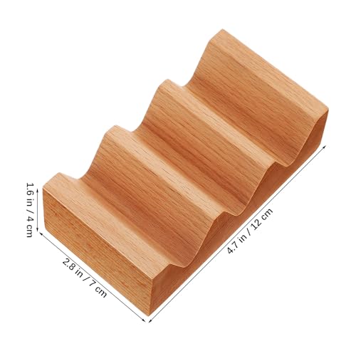 Wooden Taco Holder 3 Slot Sushi Handroll Stand V Shape Tray