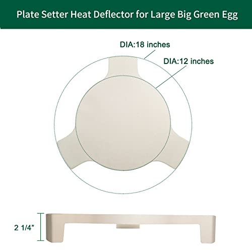Plate Setter Heat Deflector for Large Big Green Egg