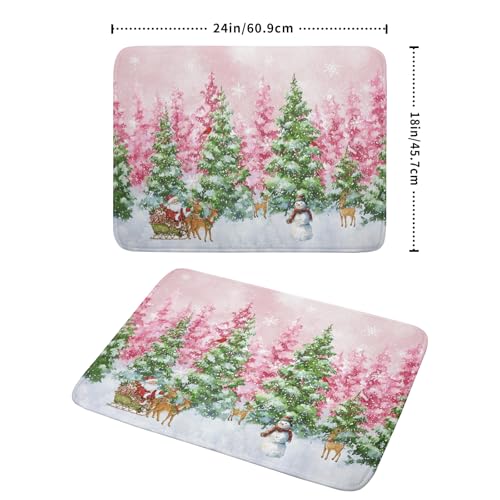 Winter Dish Drying Mat for Kitchen Counter Holiday Home Decoration Large
