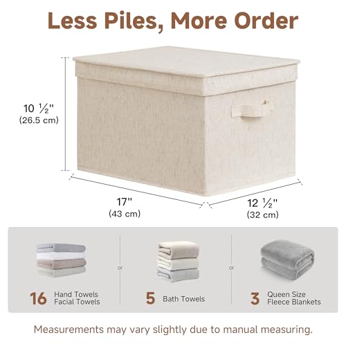 Fabric Storage Bins with Lids (3 Count)
