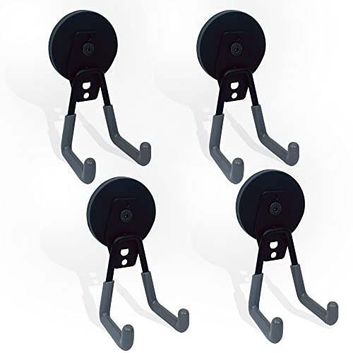 4 Pack Heavy Duty Magnetic Hooks 2.6" Garage Storage Tools Gray