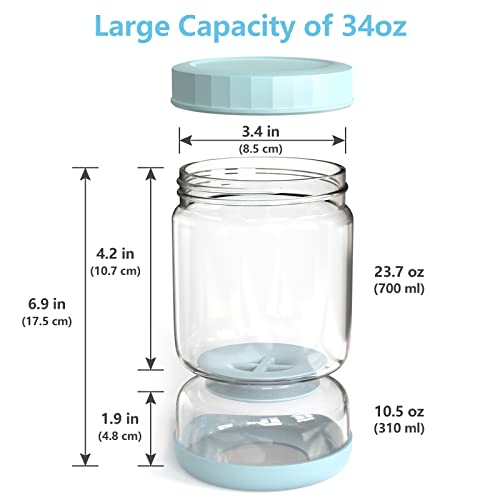 Pickle Jar with Strainer Flip (34 Fl Oz)