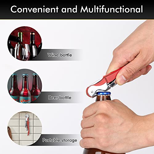 Professional Waiter Corkscrew Wine Openers Set (2 Count)
